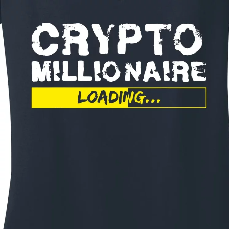 Crypto Millionaire Loading Women's V-Neck T-Shirt