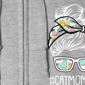 Cat Mom Life MothersDay Kitten Kitty Pet Lover Mama Mommy Full Zip Hoodie