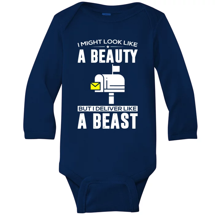 Cute Mail Lady Mail Carrier Postal Worker Baby Long Sleeve Bodysuit