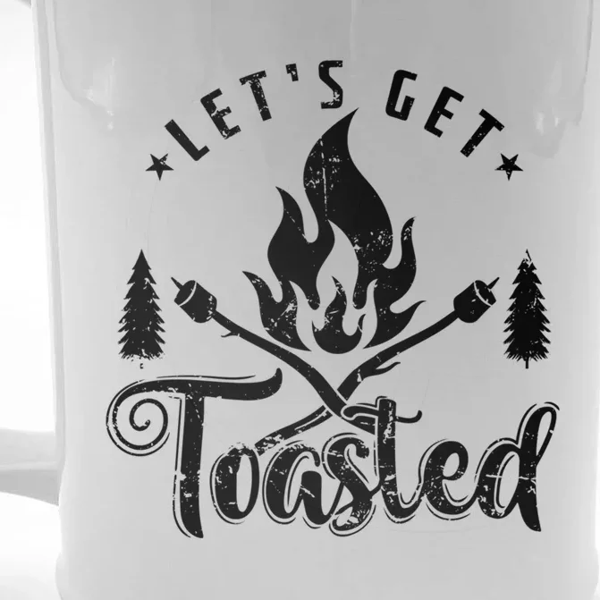 Camping Marshmallow Let`s Get Toasted Meaningful Gift Front & Back Beer Stein