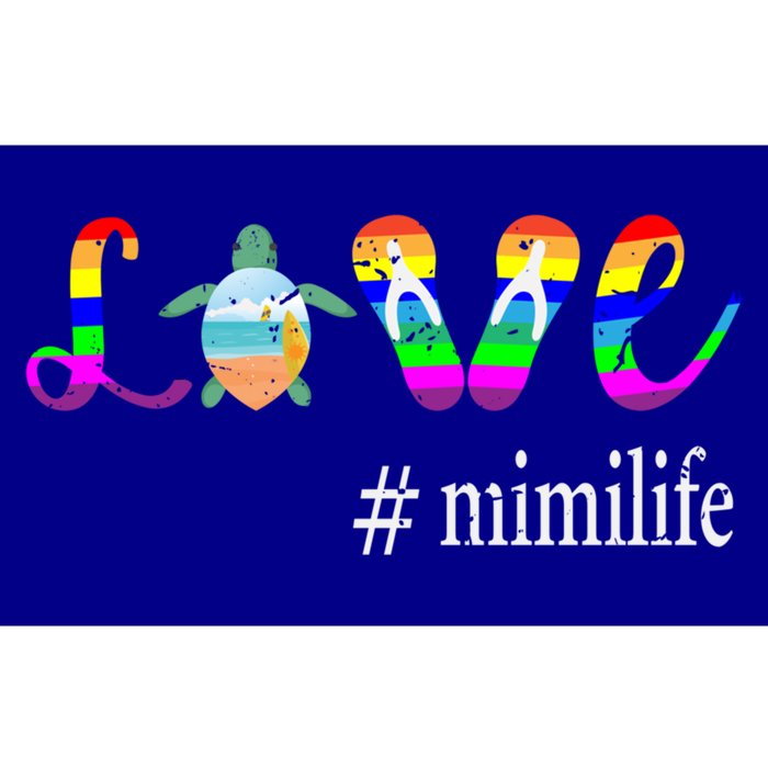 Cool Mom Love Mimi Life Tutrle Mimi Gift Bumper Sticker