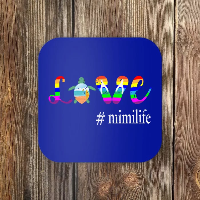 Cool Mom Love Mimi Life Tutrle Mimi Gift Coaster