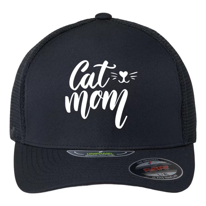 Cat Mom Lover Cute Gift Flexfit Unipanel Trucker Cap