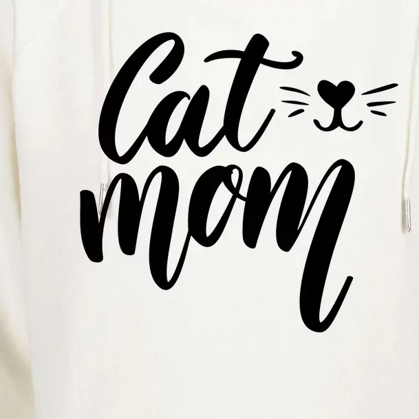 Cat Mom Lover Cute Gift Womens Funnel Neck Pullover Hood