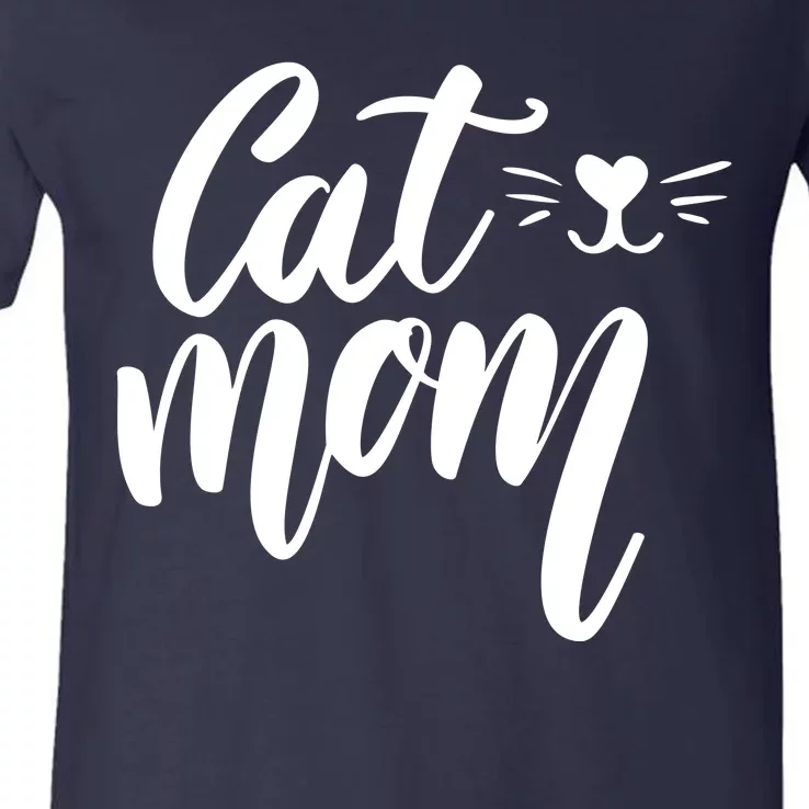 Cat Mom Lover Cute Gift V-Neck T-Shirt