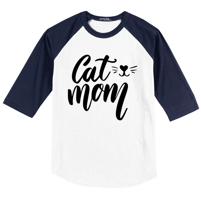 Cat Mom Lover Cute Gift Baseball Sleeve Shirt