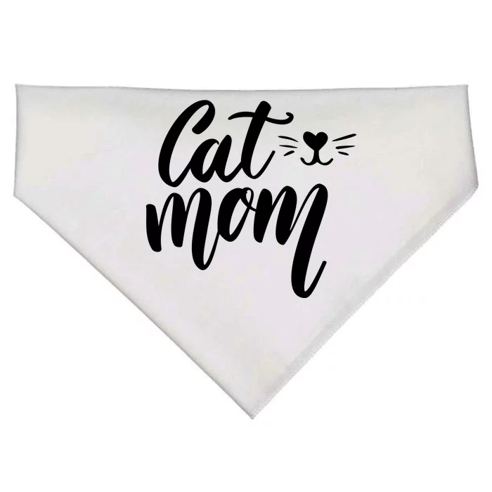 Cat Mom Lover Cute Gift USA-Made Doggie Bandana