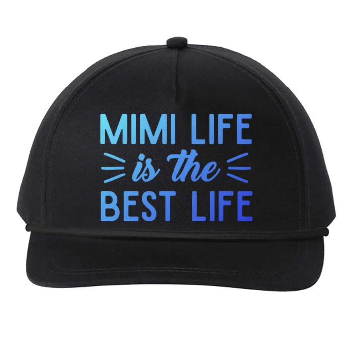 Cute Mimi Life Is The Best Life Letter Graphic Grandma Bless Gift Snapback Five-Panel Rope Hat