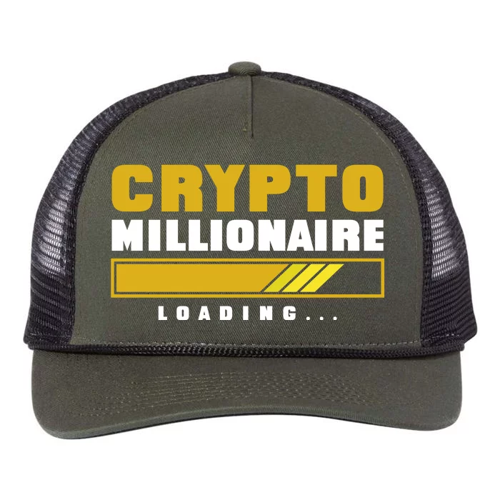 Crypto Millionaire Loading Retro Rope Trucker Hat Cap