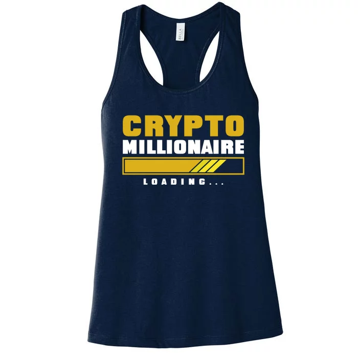 Crypto Millionaire Loading Women's Racerback Tank