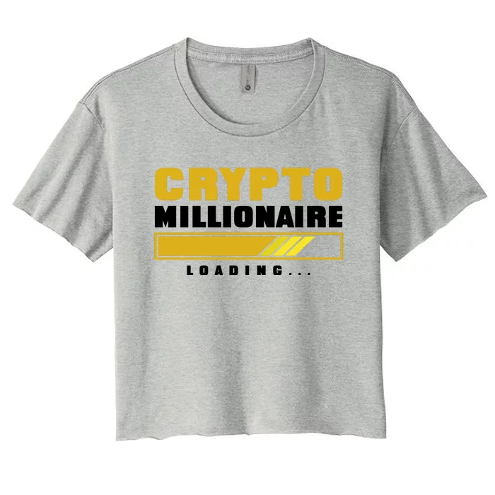 Crypto Millionaire Loading Women's Crop Top Tee