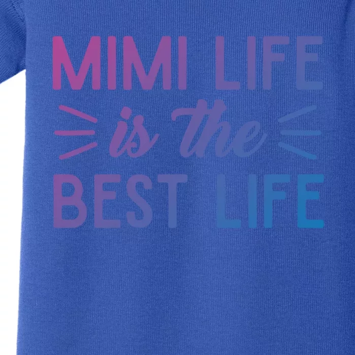 Cute Mimi Life Is The Best Life Letter Graphic Grandma Bless Gift Baby Bodysuit