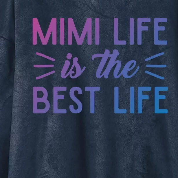 Cute Mimi Life Is The Best Life Letter Graphic Grandma Bless Gift Hooded Wearable Blanket