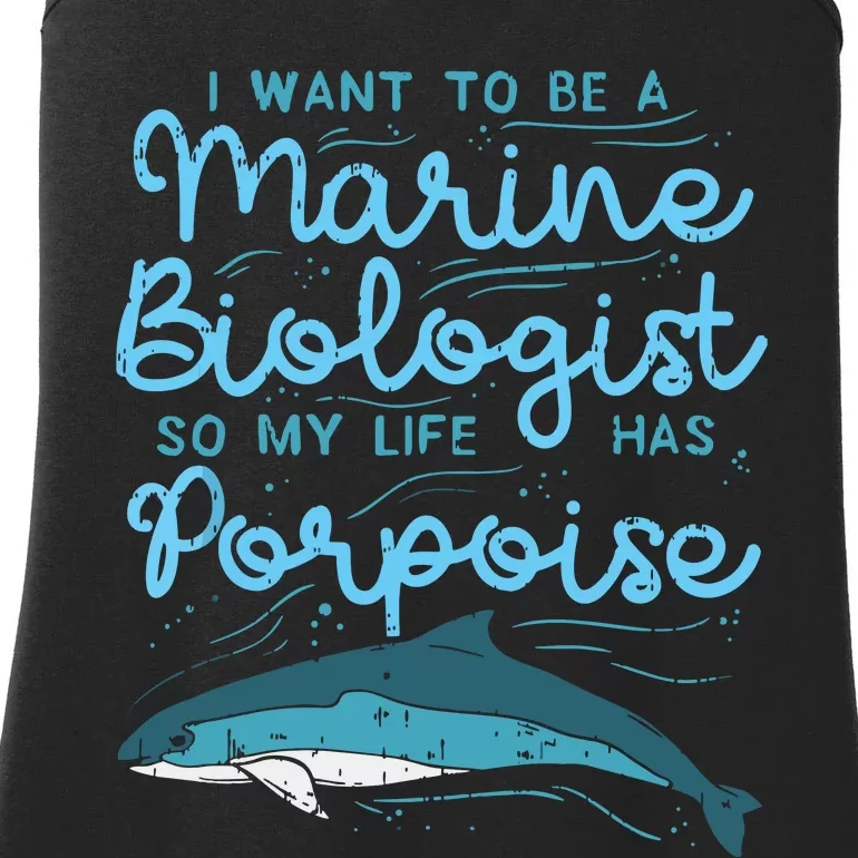 Cute My Life Has Porpoise Future Marine Biology Biologist Ladies Essential Tank