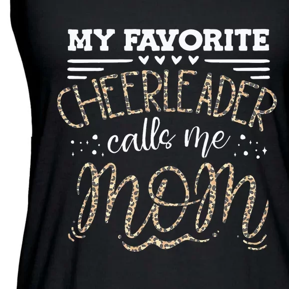 Cheerleading Mother Leopard Cheetah Print Cheer Mom Ladies Essential Flowy Tank