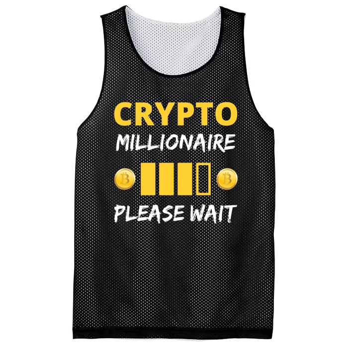 Cryptocurrency Millionaire Loading Please Wait Funny Mesh Reversible Basketball Jersey Tank