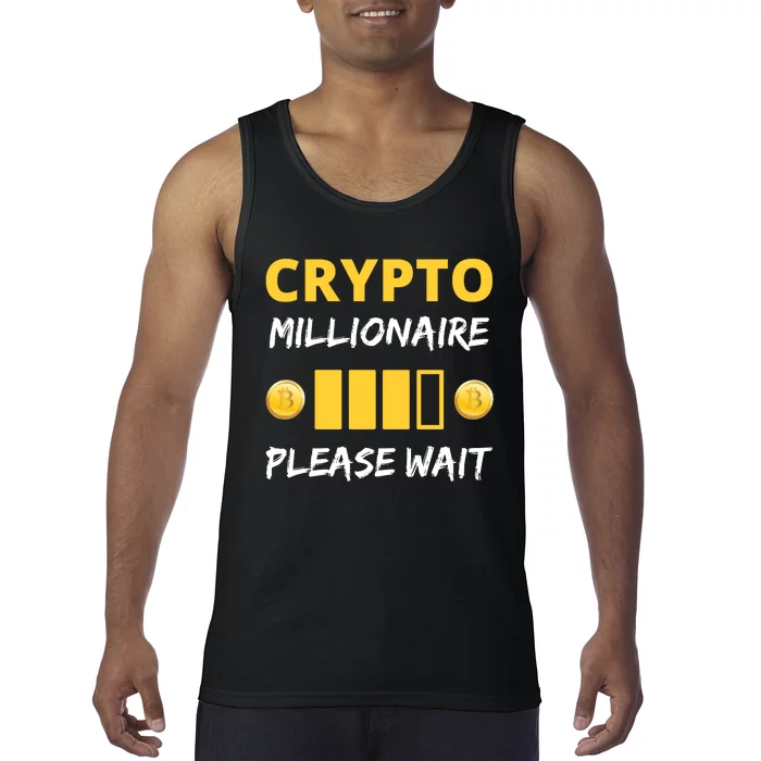 Cryptocurrency Millionaire Loading Please Wait Funny Tank Top