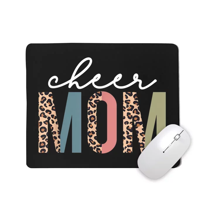 Cheer Mom Leopard Cheerleader Bleached Mothers Day Mousepad