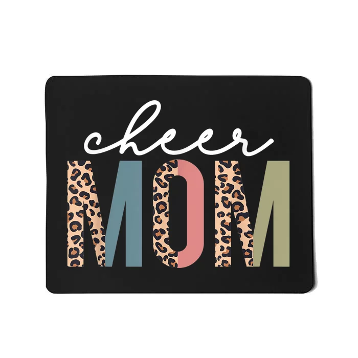 Cheer Mom Leopard Cheerleader Bleached Mothers Day Mousepad