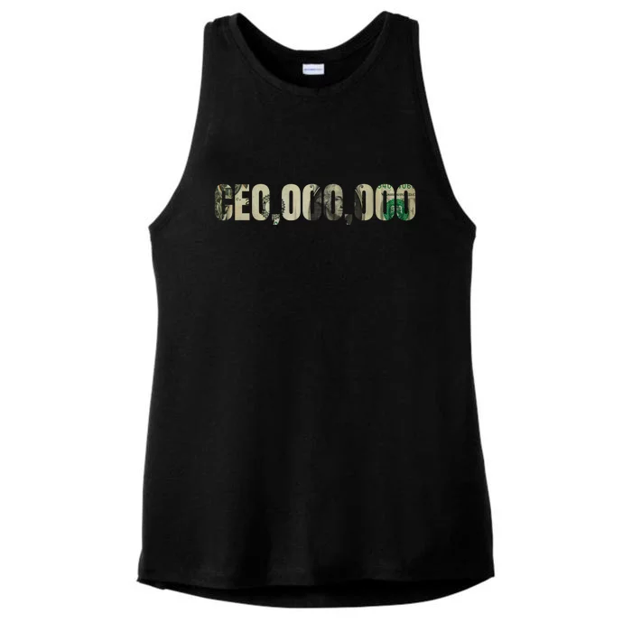 CEO Money Logo Ladies Tri-Blend Wicking Tank