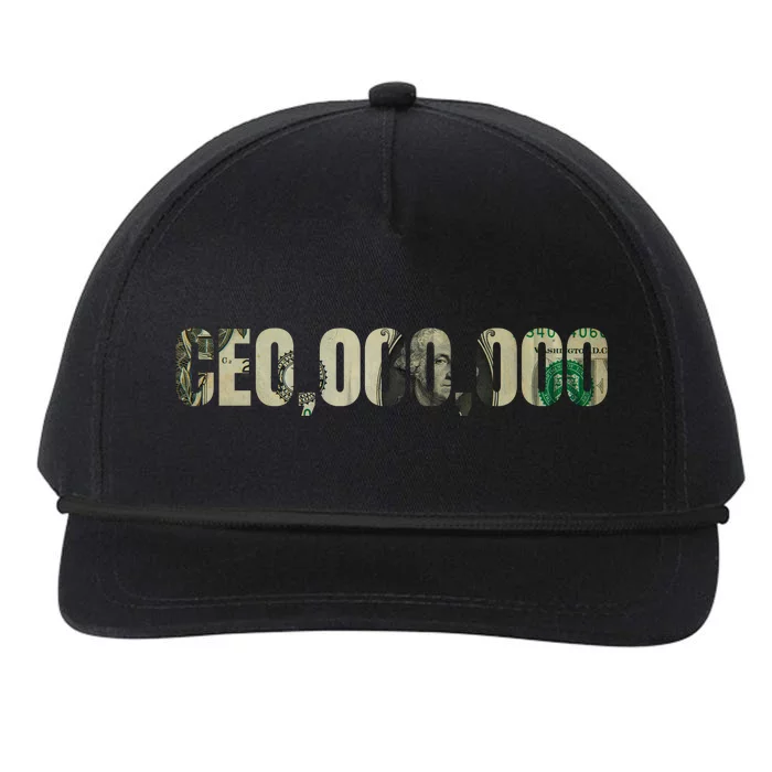 CEO Money Logo Snapback Five-Panel Rope Hat