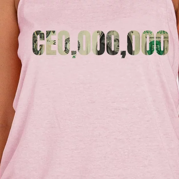 CEO Money Logo Women's Knotted Racerback Tank