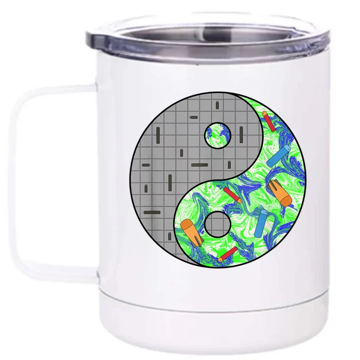 Coop772 Merch | Le YinYang Front & Back 12oz Stainless Steel Tumbler Cup