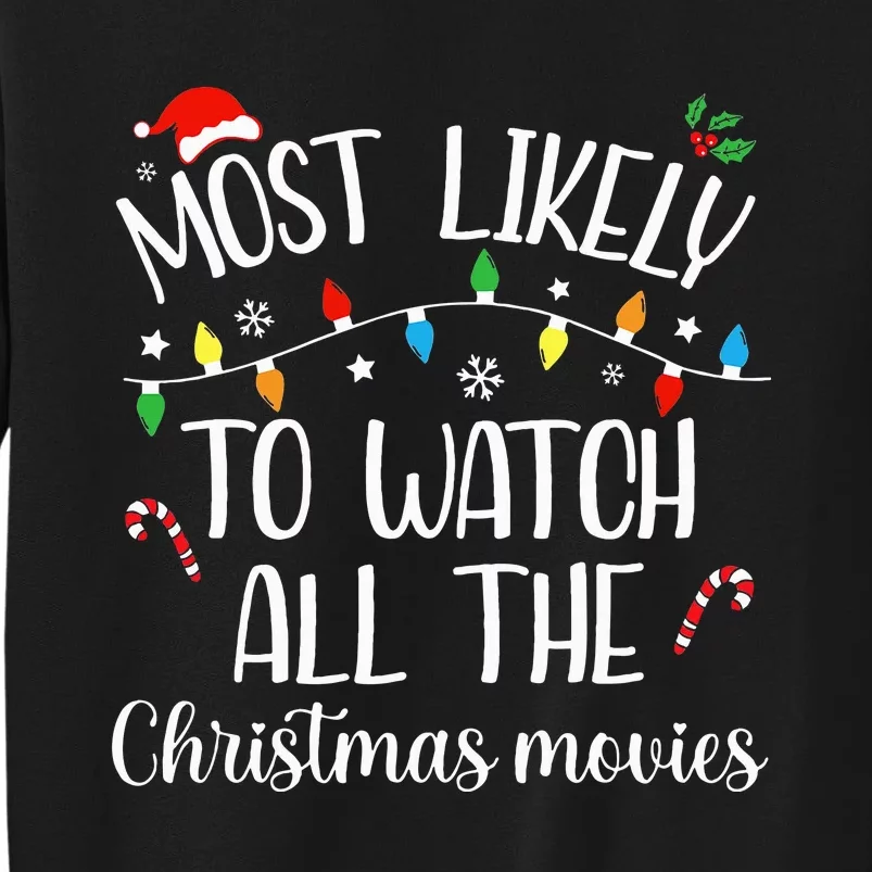 Christmas Movie Marathon Family Pajama Set Sweatshirt