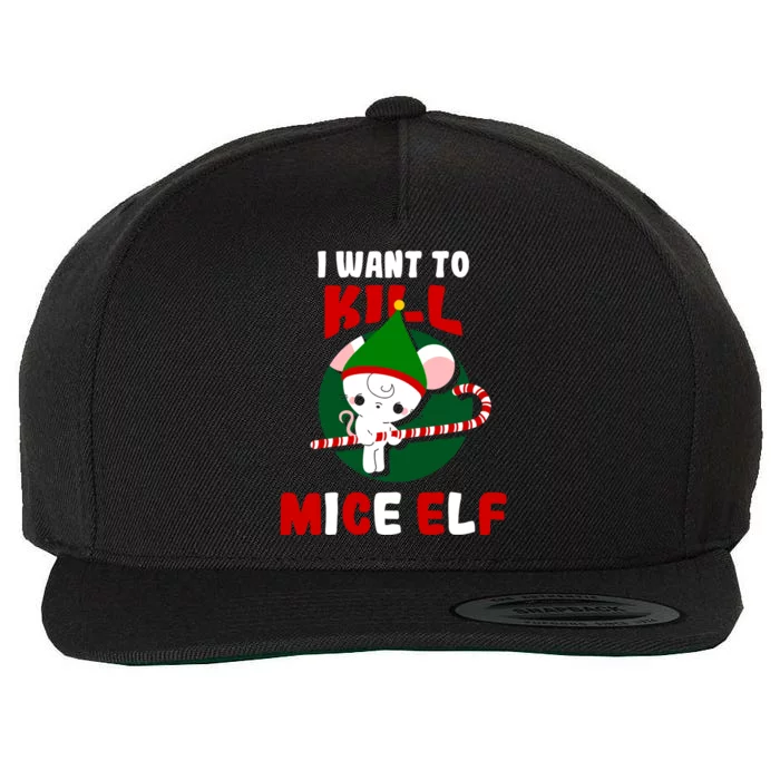 Christmas Mouse Mice Elf Funny Gift Wool Snapback Cap