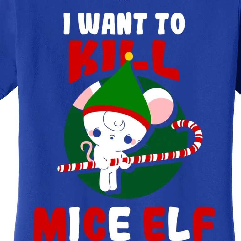 Christmas Mouse Mice Elf Funny Gift Women's T-Shirt