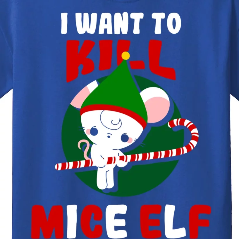 Christmas Mouse Mice Elf Funny Gift Kids T-Shirt