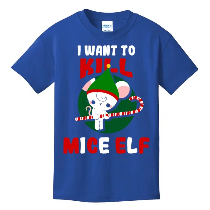 Christmas Mouse Mice Elf Funny Gift Kids T-Shirt