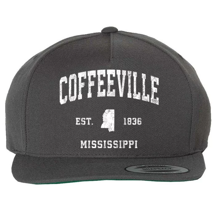 Coffeeville Mississippi Ms Vintage Athletic Wool Snapback Cap