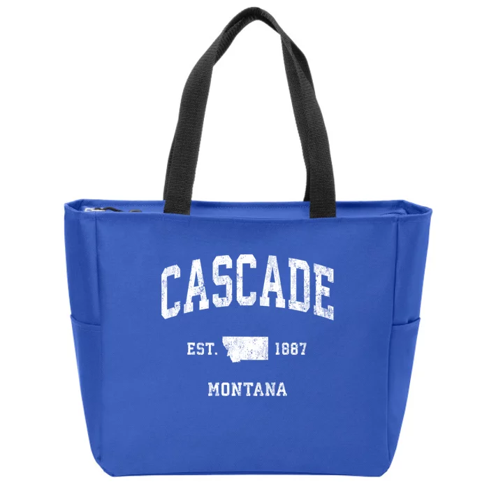 Cascade Montana Mt Vintage Athletic Zip Tote Bag