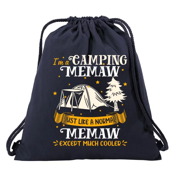 Camping Memaw Much Cooler Gift For Memaw Gift Drawstring Bag