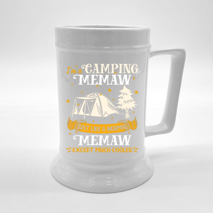 Camping Memaw Much Cooler Gift For Memaw Gift Front & Back Beer Stein