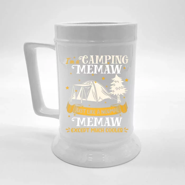 Camping Memaw Much Cooler Gift For Memaw Gift Front & Back Beer Stein