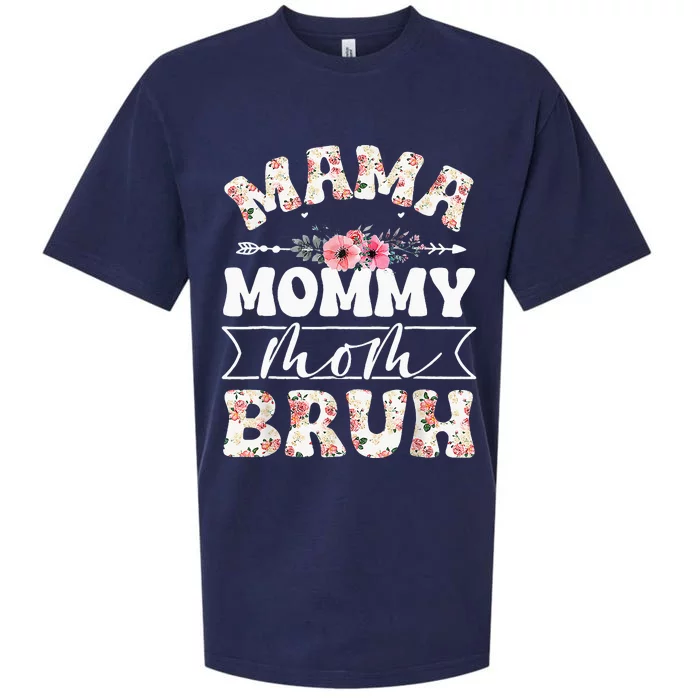 Cute Mama Mommy Mom Bruh Flowers Funny Mothers Day Sueded Cloud Jersey T-Shirt