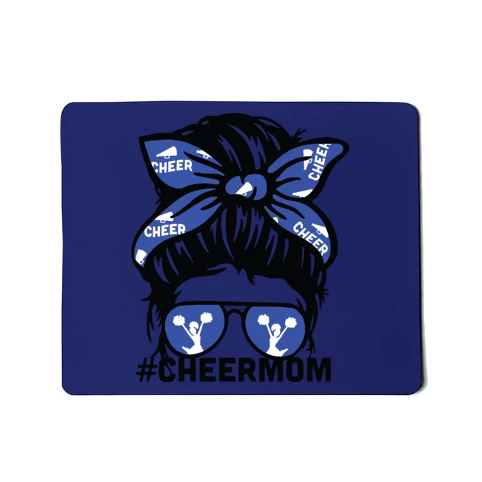 Cheer Mother Mama Parents Gift Cheerleading Mom Messy Bun Mousepad