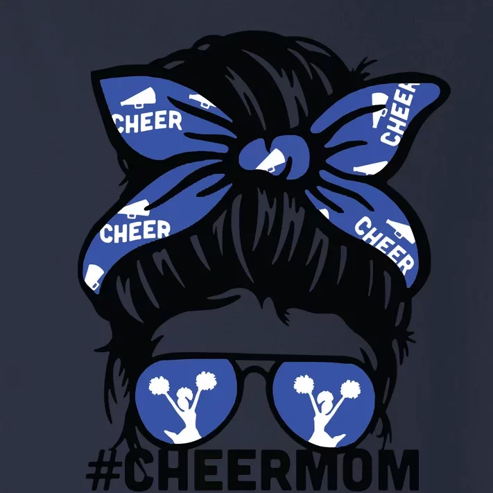 Cheer Mother Mama Parents Gift Cheerleading Mom Messy Bun Toddler Long Sleeve Shirt