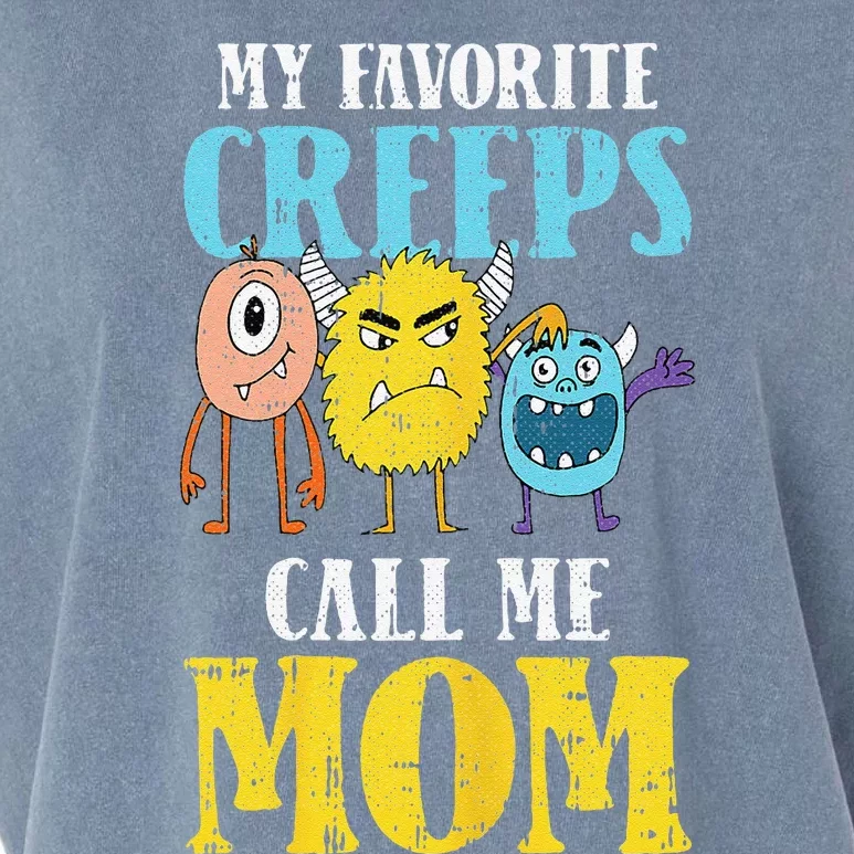 Calls Me Mom Lazy Halloween Costume Funny Creeps Monsters Garment-Dyed Women's Muscle Tee