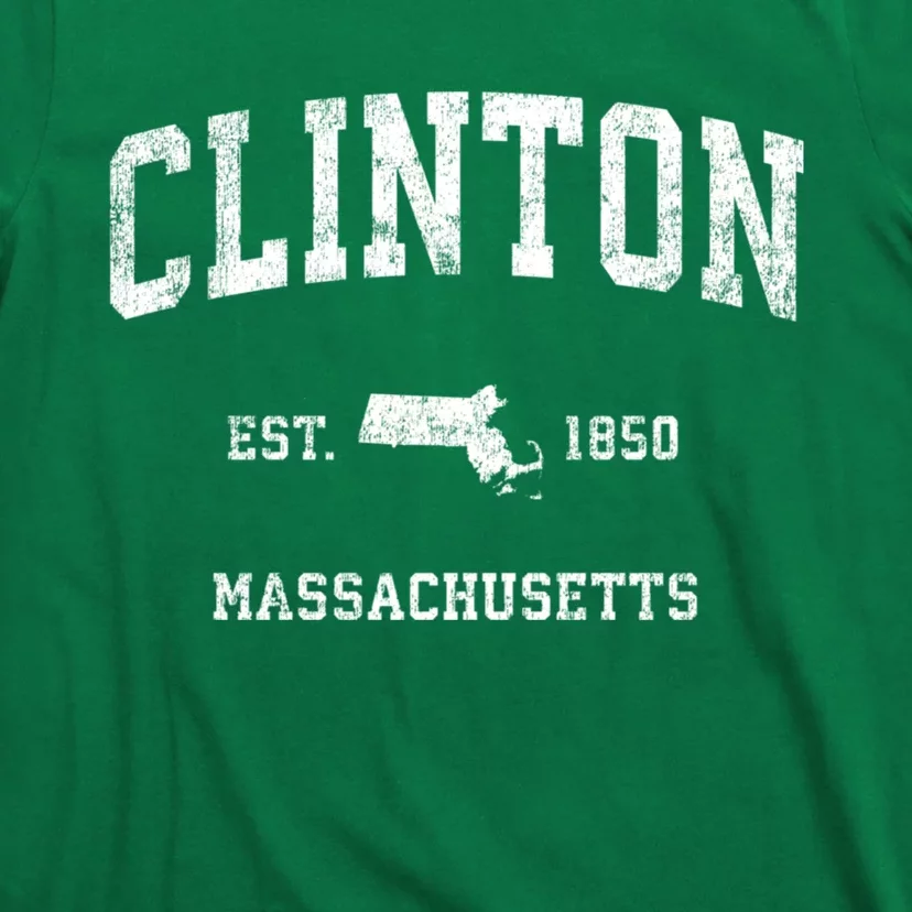 Clinton Massachusetts Ma Vintage Sports T-Shirt