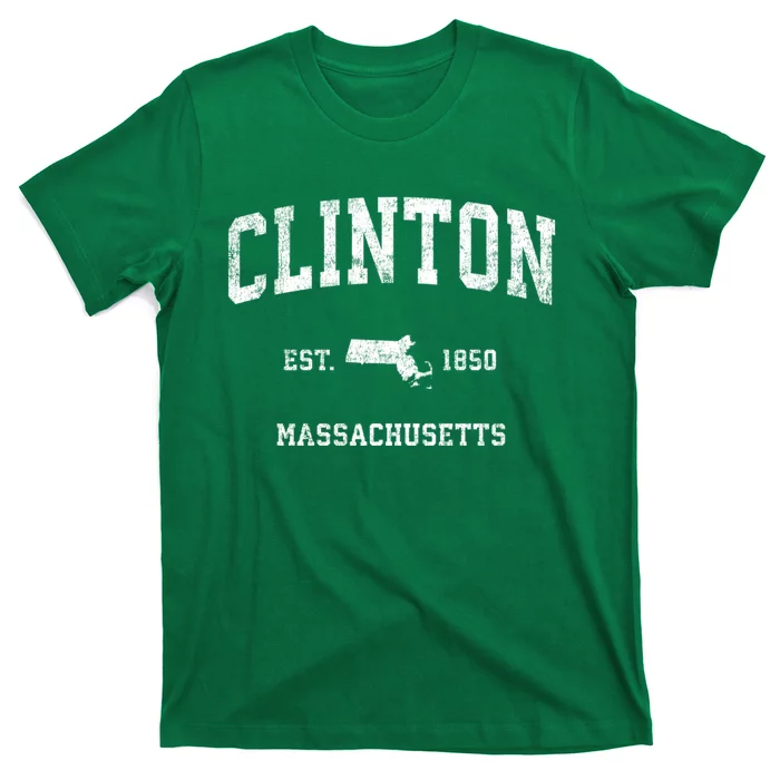 Clinton Massachusetts Ma Vintage Sports T-Shirt