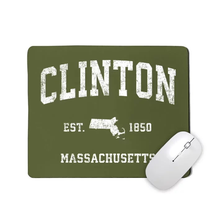 Clinton Massachusetts Ma Vintage Sports Mousepad