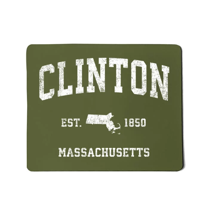 Clinton Massachusetts Ma Vintage Sports Mousepad