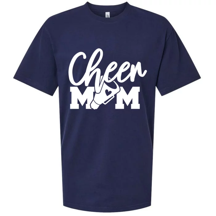 Cheer Mom Mother Cute Megaphone Funny Gift Sueded Cloud Jersey T-Shirt