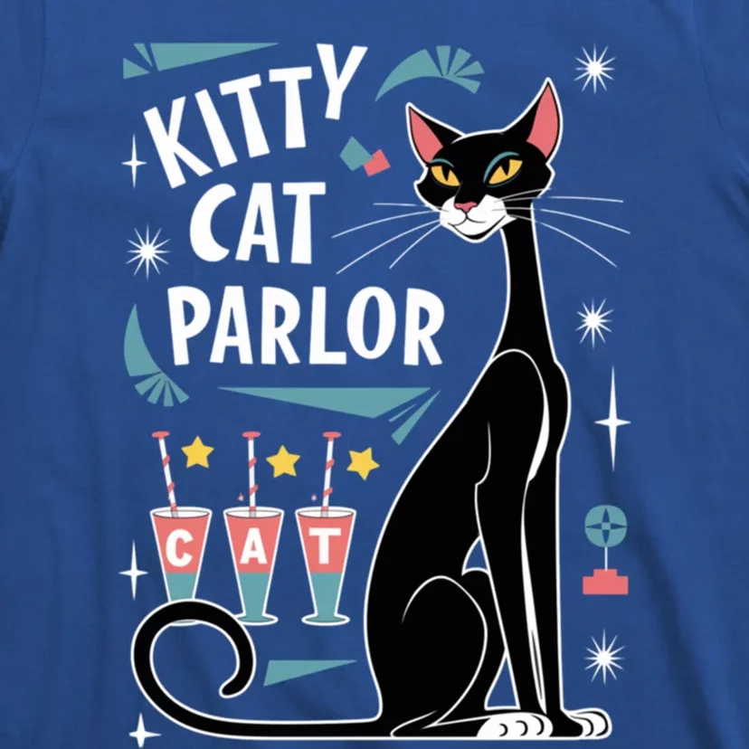 Cool Midcentury Modern Retro Kitty Cat Parlor Design Gift T-Shirt