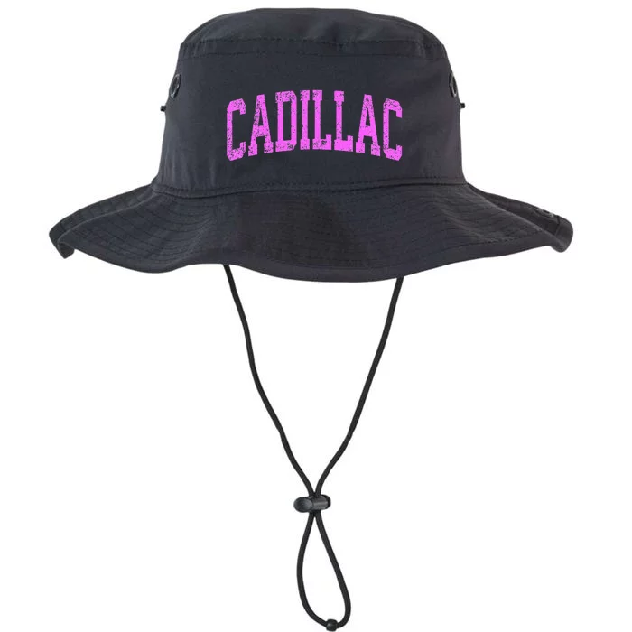 C.A.D.I.L.L.A.C Michigan Mi Vintage Athletic Sports Pink Design Legacy Cool Fit Booney Bucket Hat