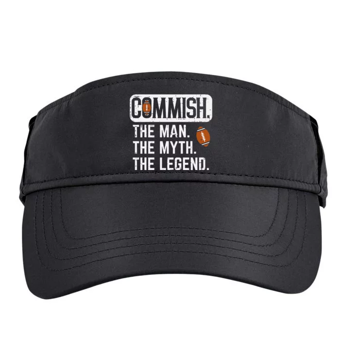 Commish Man Myth Legend Fantasy Football Commissioner Adult Drive Performance Visor