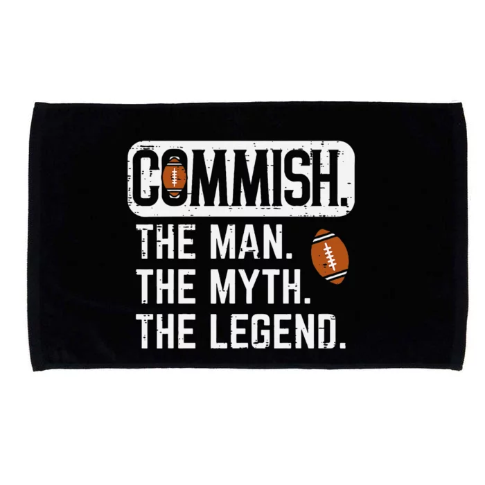 Commish Man Myth Legend Fantasy Football Commissioner Microfiber Hand Towel